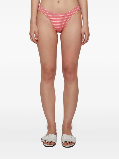 Bond-eye Sign stripe-ribbed bikini bottom - Pink - zdjęcie produktu nr 2