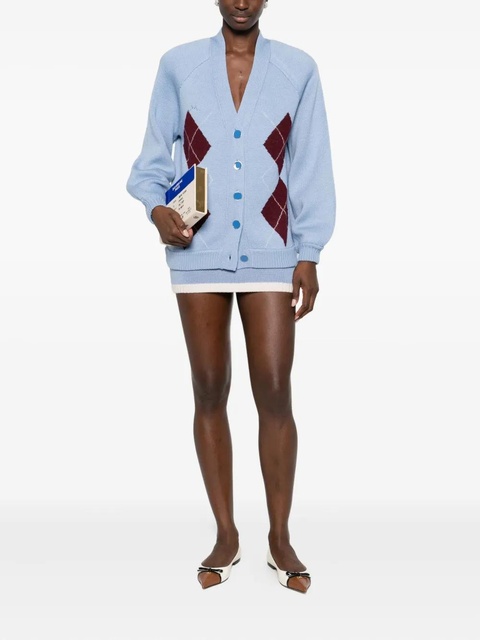 Rowen Rose argyle-pattern cardigan - Blue - zdjęcie produktu nr 2