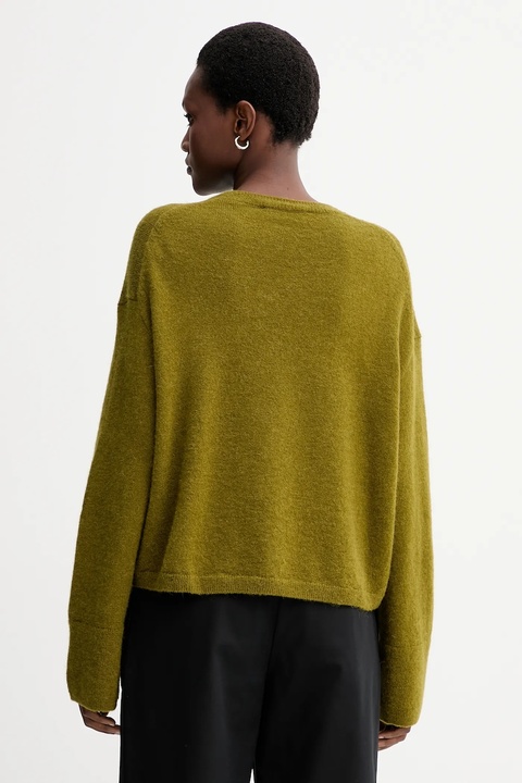 Marc O'Polo sweter z dodatkiem wełny damski kolor zielony lekki 509607460179 - zdjęcie produktu nr 2