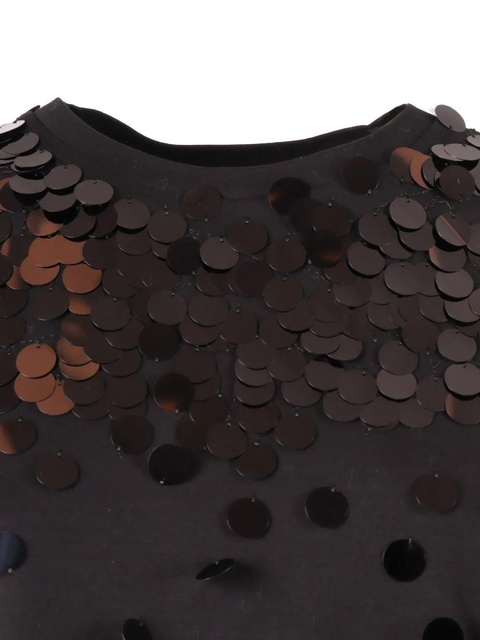 Max Mara Umano sequin-embellished T-shirt - Black - zdjęcie produktu nr 2
