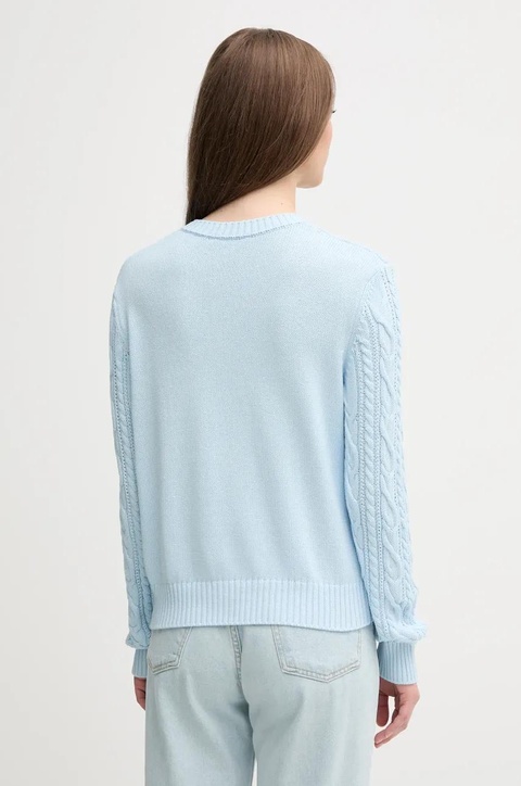United Colors of Benetton sweter bawełniany damski kolor niebieski 1594D10D4 - zdjęcie produktu nr 2