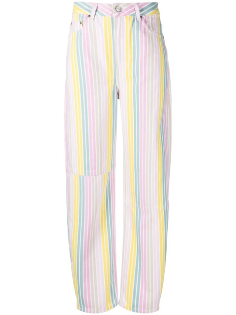 GANNI Stary striped tapered jeans - Pink - zdjęcie produktu nr 1