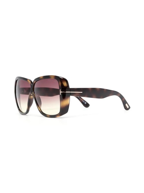 TOM FORD Eyewear tortoiseshell oversized frame sunglasses - Brown - zdjęcie produktu nr 1