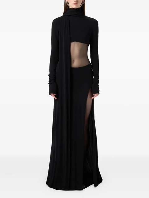 Blumarine mesh-insert dress - Black - zdjęcie produktu nr 1