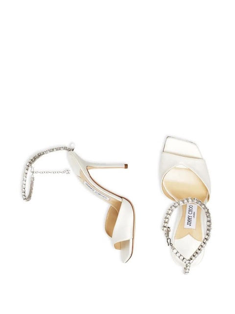 Jimmy Choo Saeda 100mm crystal-strap sandals - White - zdjęcie produktu nr 1
