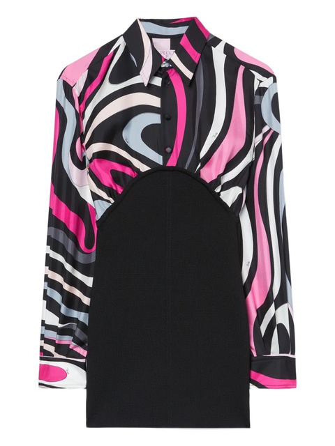 PUCCI Marmo-print shirt mini dress - Black - zdjęcie produktu nr 2