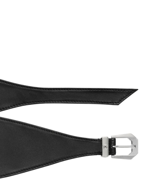Versace knotted leather wide belt - Black - zdjęcie produktu nr 2