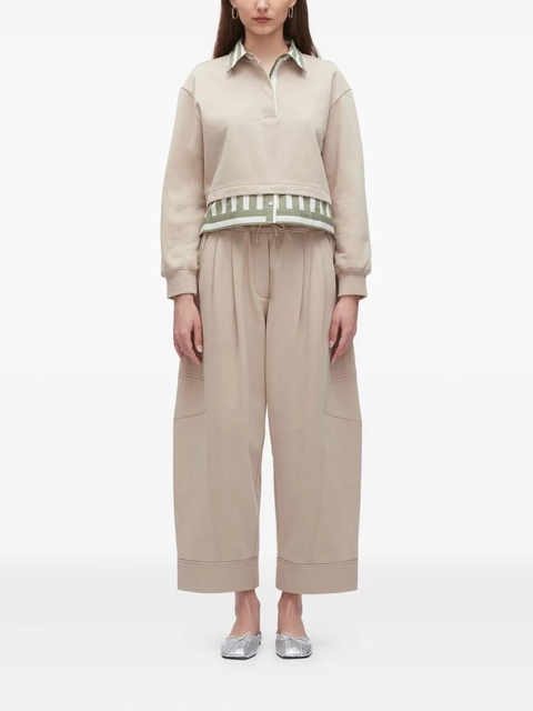 3.1 Phillip Lim Polo-neck striped-panel top - Neutrals - zdjęcie produktu nr 1