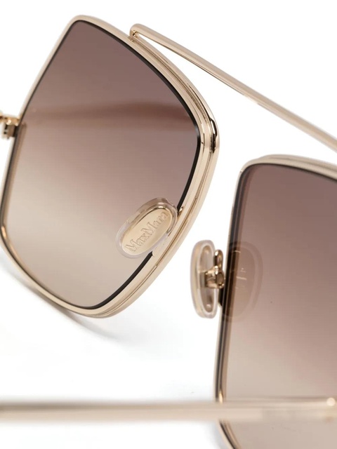 Max Mara Eyewear oversize-frame sunglasses - Gold - zdjęcie produktu nr 2
