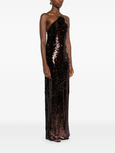 Magda Butrym halterneck sequinned dress - BROWN - zdjęcie produktu nr 2