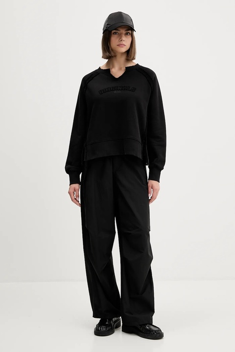 Guess Originals bluza bawełniana damska kolor czarny z aplikacją W5BQ27 KCPR1 - zdjęcie produktu nr 2