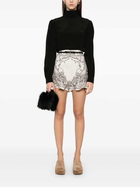 ZIMMERMANN 'Crush Flat Front Frill' shorts - Neutrals - zdjęcie produktu nr 2