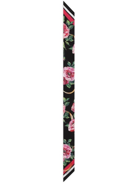 Dolce & Gabbana floral-print neckerchief - Black - zdjęcie produktu nr 1