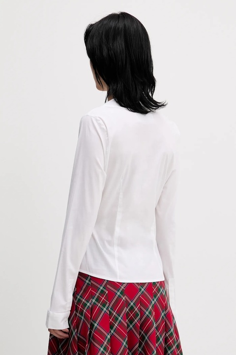 Hollister Co. koszula damska kolor biały slim z kołnierzykiem klasycznym KI340-5442 - zdjęcie produktu nr 2