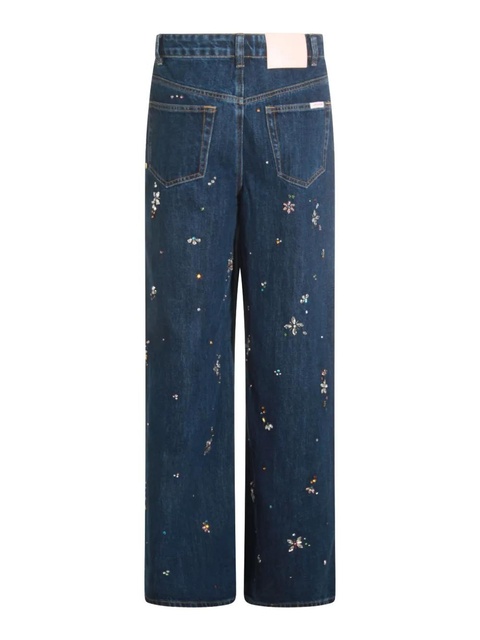 Self-Portrait crystal-embellished jeans - Blue - zdjęcie produktu nr 2