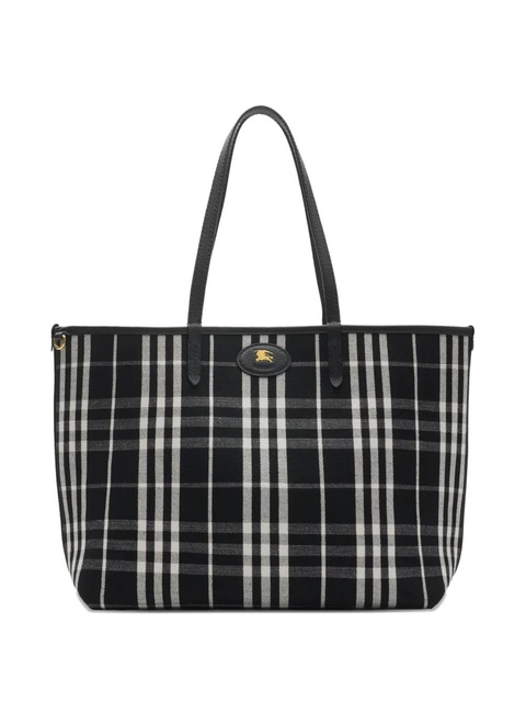 Burberry Medium Bloomsbury reversible check tote bag - Black - zdjęcie produktu nr 2