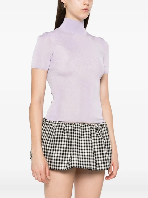 Self-Portrait high-neck top - Purple - zdjęcie produktu nr 2