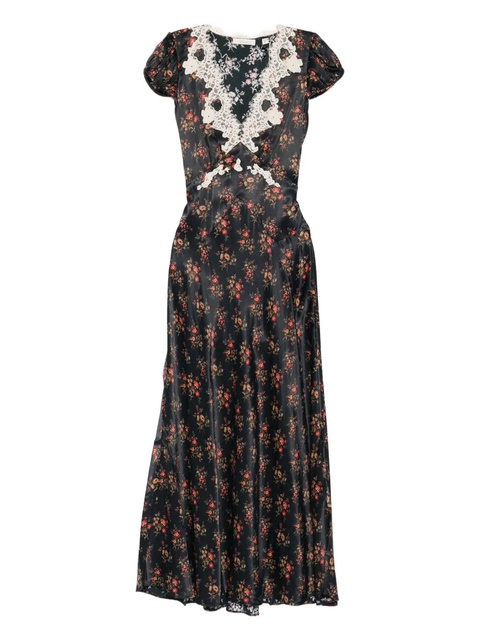 DÔEN Coraline lace flower midi dress - Black - zdjęcie produktu nr 1