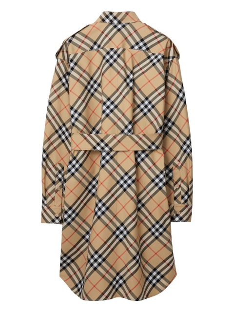 Burberry Vintage Check cotton shirtdress - Brown - zdjęcie produktu nr 2