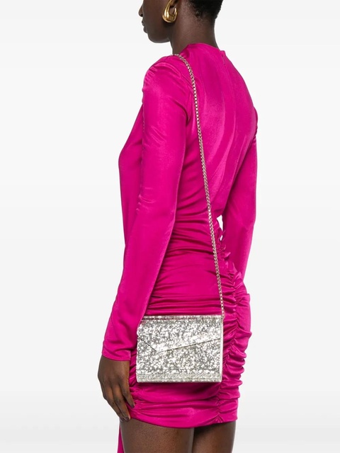 Jimmy Choo Candy glitter-detailing clutch - Silver - zdjęcie produktu nr 2