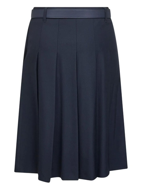 Max Mara Gimmy pleated belted midi skirt - Blue - zdjęcie produktu nr 2
