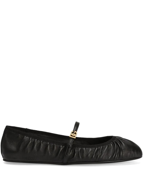 Dolce & Gabbana leather ballet flats - Black - zdjęcie produktu nr 1