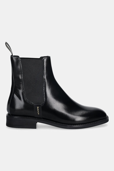 Gant botki skórzane Fayy damskie kolor czarny na płaskim obcasie 31551126 - zdjęcie produktu nr 1