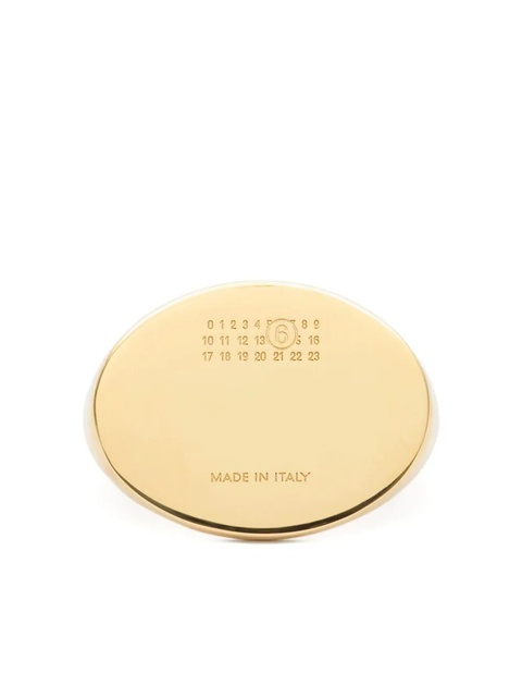 MM6 Maison Margiela oval-plaque ring - Gold - zdjęcie produktu nr 1