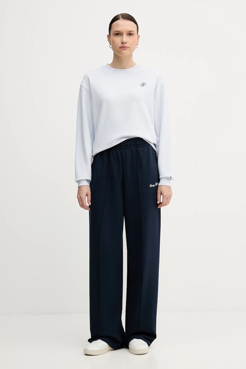 Tommy Hilfiger bluza damska kolor niebieski z aplikacją WW0WW49418 - zdjęcie produktu nr 1