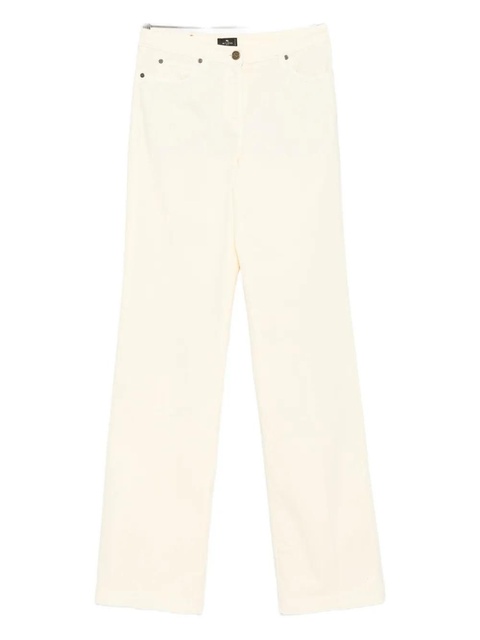 ETRO embroidered-detail five-pocket design jeans - Neutrals - zdjęcie produktu nr 1