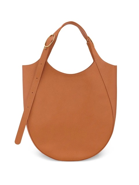 Longchamp Le Foulonné XL grained-leather tote bag - Brown - zdjęcie produktu nr 1