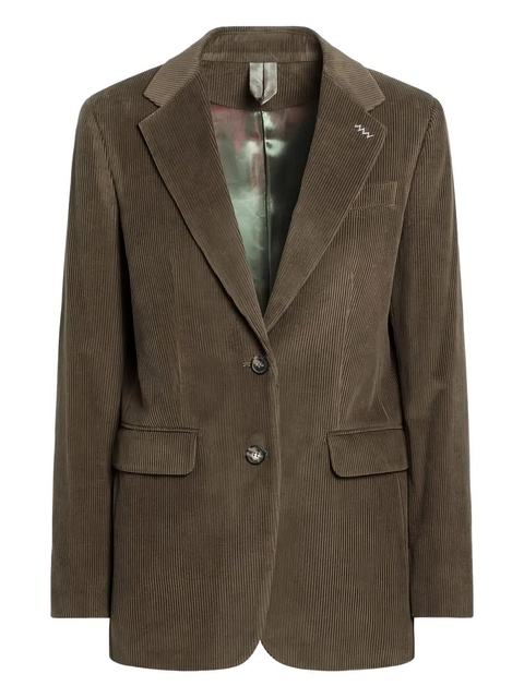 Max Mara corduroy single-breasted blazer - Green - zdjęcie produktu nr 1