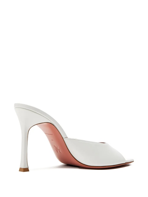 Amina Muaddi 95mm leather sandals - White - zdjęcie produktu nr 2