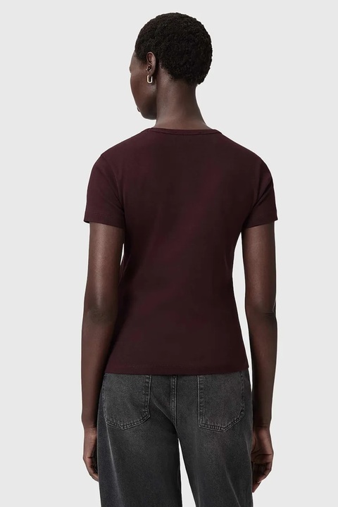 AllSaints t-shirt bawełniany damski kolor czerwony W285JC - zdjęcie produktu nr 2