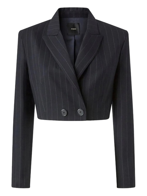 PINKO pinstripe cropped jacket - Blue - zdjęcie produktu nr 2