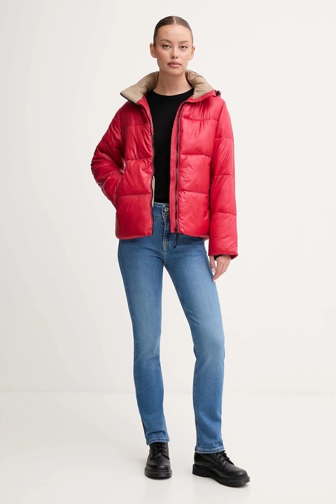 Pepe Jeans kurtka kolor czerwony zimowa PL4024339 - zdjęcie produktu nr 2