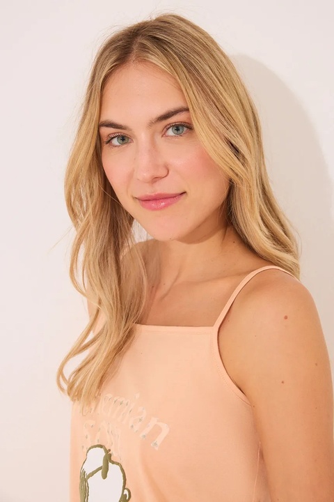 women'secret piżama bawełniana SNOOPY damska kolor pomarańczowy bawełniana 3139901 - zdjęcie produktu nr 2