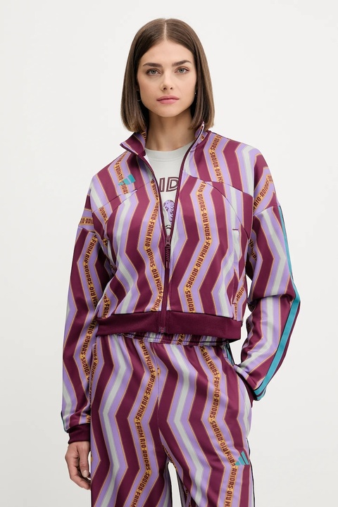 adidas bluza x Farm Rio damska kolor czerwony wzorzysta JL8617 - zdjęcie produktu nr 1