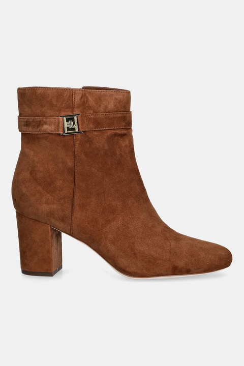 Lauren Ralph Lauren botki zamszowe Kellie Bt Hl kolor brązowy na słupku 802967827002 - zdjęcie produktu nr 2