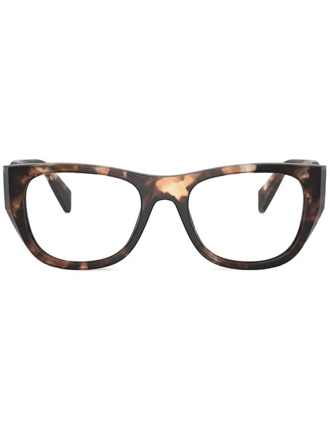 Prada Eyewear geometric-frame glasses - Brown - zdjęcie produktu nr 1