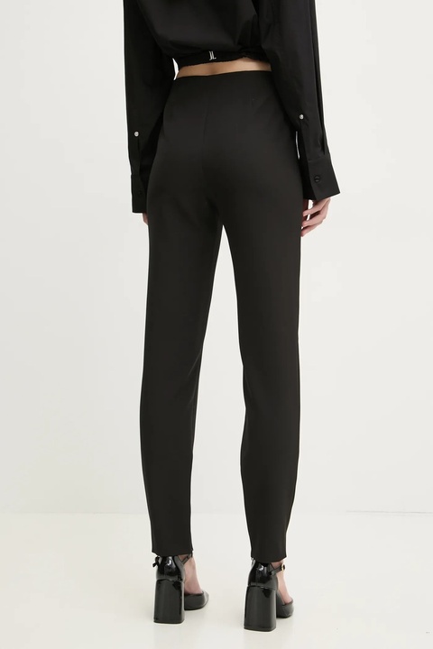 Moschino Jeans spodnie damskie kolor czarny dopasowane high waist 0302 3225 - zdjęcie produktu nr 2