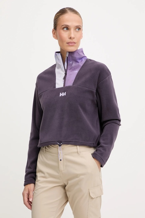Helly Hansen bluza polarowa DAYBREAKER damska kolor fioletowy z aplikacją 49561 - zdjęcie produktu nr 1