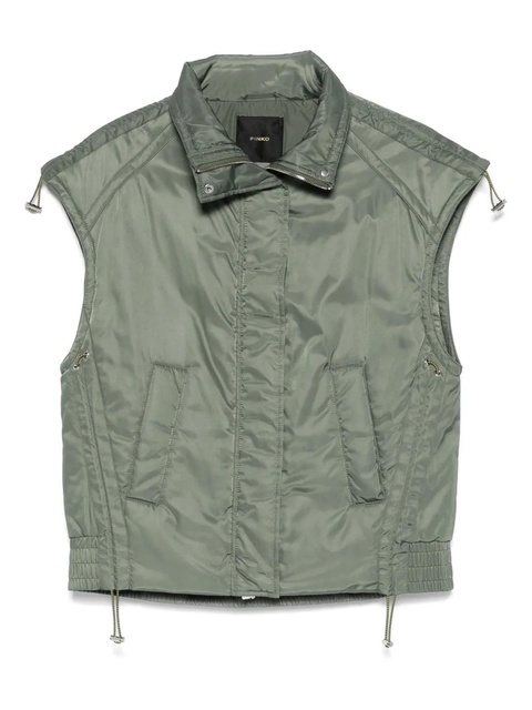 PINKO sleeveless zip-front gilet - Green - zdjęcie produktu nr 1