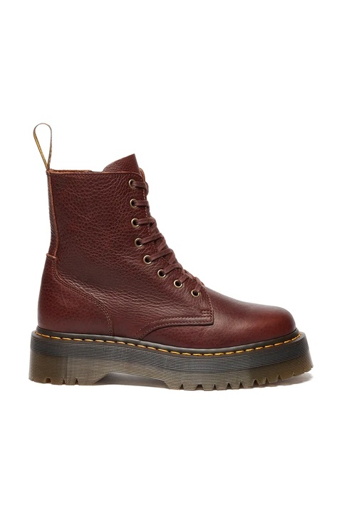 Dr. Martens workery skórzane Jadon damskie kolor bordowy na platformie DM41324200 - zdjęcie produktu nr 1
