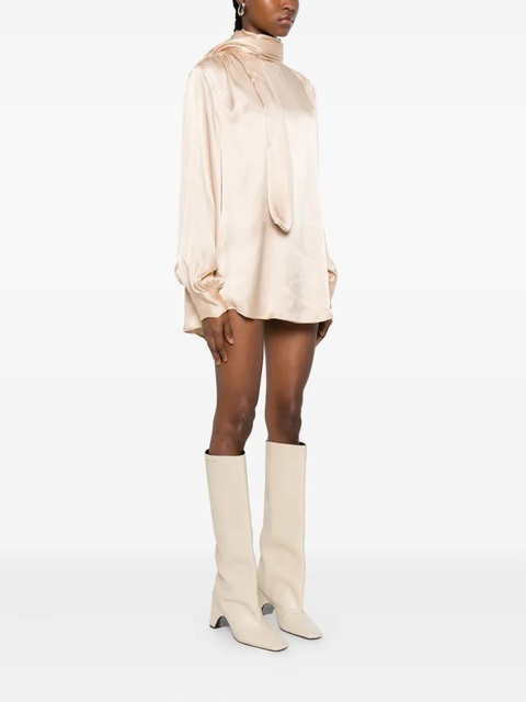 SOLOTRE satin-finish shirt - Neutrals - zdjęcie produktu nr 2