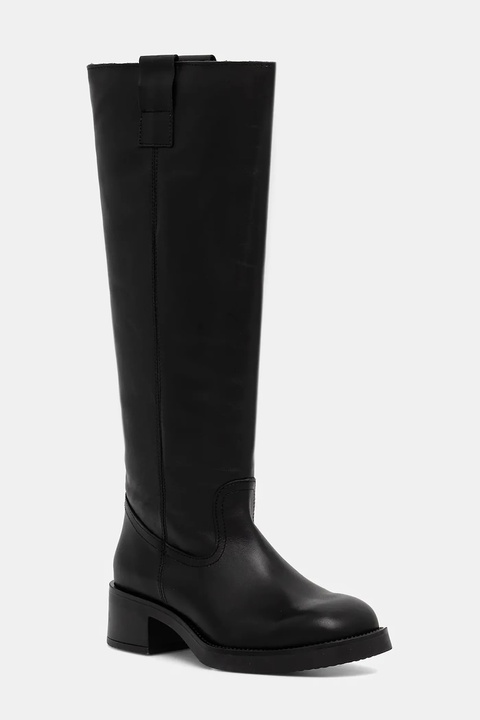 Steve Madden kozaki skórzane Banner damskie kolor czarny na słupku 11003092 - zdjęcie produktu nr 1