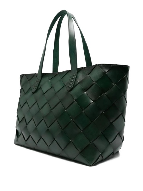 DRAGON DIFFUSION woven leather tote bag - Green - zdjęcie produktu nr 1