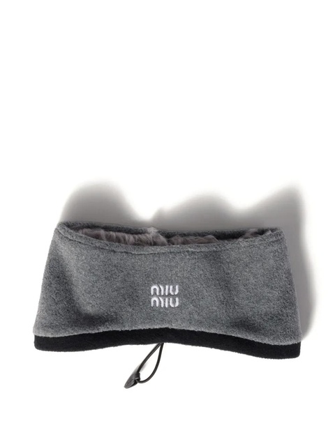 Miu Miu fleece headband - Grey - zdjęcie produktu nr 1