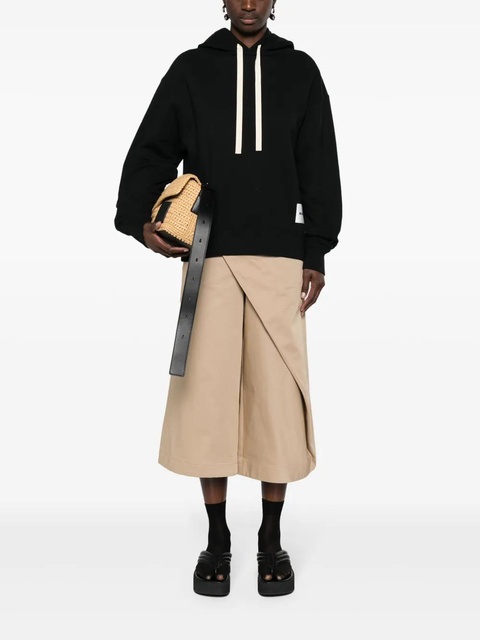 Jil Sander + logo-patch cotton hoodie - Black - zdjęcie produktu nr 2