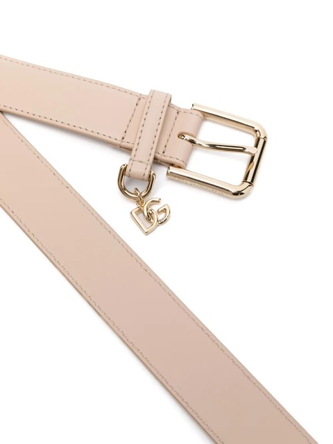 Dolce & Gabbana logo-charm leather belt - Neutrals - zdjęcie produktu nr 2